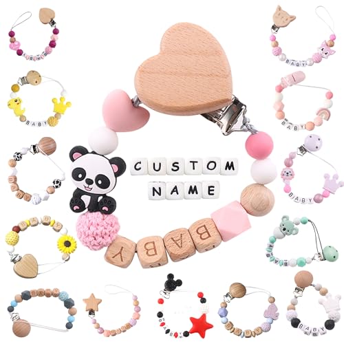 TENZHVXI Personalisierte Schnullerketten mit Namen, personalisierte Geschenke für Neugeborene TENZHVXI Personalisierte Schnullerketten mit Namen, personalisierte Geschenke für Neugeborene von TENZHVXI