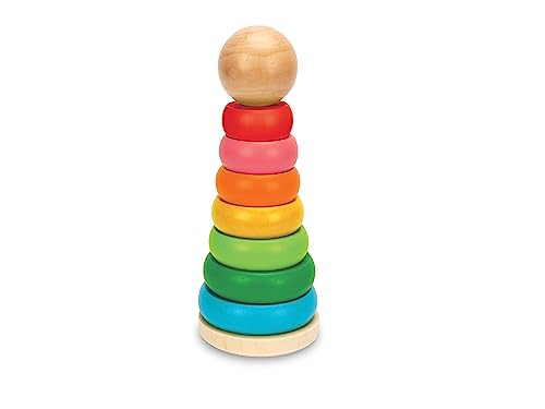 Teorema Giocattoli - Pyramide mit Ringen aus farbigem Holz, 40557 von Teorema Giocattoli