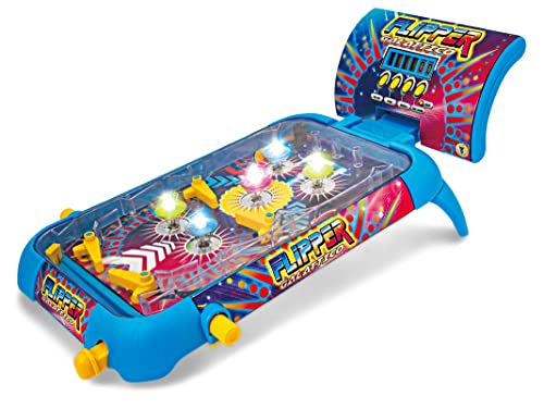 Teorema Giocattoli 66955 Flipper Elektronisches Tischspielzeug, für Kinder, mit Lichtern und Sounds, Spielanzeige von TEOREMA