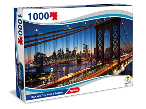 Teorema Giocattoli 67029 Puzzle New York, Brooklyn Brücke, USA, 1000 Teile, 70 x 50 cm von TEOREMA