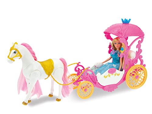 Teorema - Prinzessin in in Karosserie mit Pferdchen, das Nitriert und wirklich fährt, Melodien inklusive, Farbe Rosa, 66991 von TEOREMA