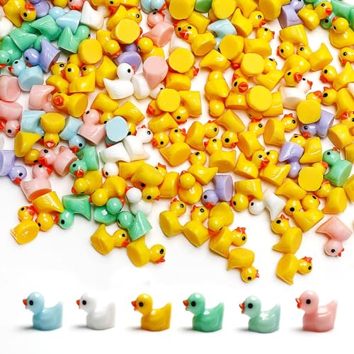 120 Stück Mini Enten, 6 Farben Mini Ducks, Harz Mini Enten Figuren, Kleine Enten Miniatur Figuren, Garten Dollhouse Dekoration Für Weihnachten Zubehör DIY Anhänger Handwerk 120 Stück Mini Enten, 6 Farben Mini Ducks, Harz Mini Enten Figuren, Kleine Enten Miniatur Figuren, Garten Dollhouse Dekoration Für Weihnachten Zubehör DIY Anhänger Handwerk von TERJBG