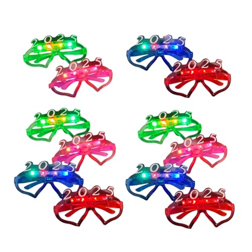 TERNCOEW Silvesterparty 2025 Brillen Requisiten Brillen Silvester Feier Brille für Erwachsene Kinder LED leuchtende Brillen 12 Stück TERNCOEW Silvesterparty 2025 Brillen Requisiten Brillen Silvester Feier Brille für Erwachsene Kinder LED leuchtende Brillen 12 Stück von TERNCOEW