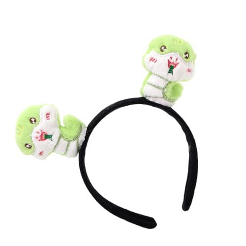 TERNCOEW Stylischer Anime-Schlangen-Haarreif, auffälliger Schlangen-Kopfschmuck, grüne Kopfbedeckung für Halloween, Cosplay, Rollenspiele von TERNCOEW