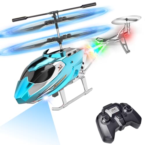 TERRAMUS Hubschrauber All in 1 Super Funktion Helikopter, Hindernisvermeidung 360° Flip LED Licht, Indoor Hubschrauber Spielzeug Kinder Geschenke Jungen Erwachsene von TERRAMUS