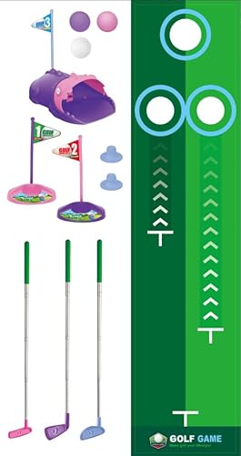 TERRAMUS Kinder-Spielzeug-Golf-Set (Rosa) von TERRAMUS