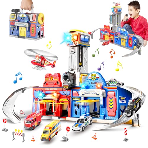 TERRAMUS Transport Truck Spielzeugautos für Jungen im Alter von 3, 4, 5, 6 Jahren, tragbares Rennbahn Truck Spielzeugauto mit 4 Rennautos, Transporter Fahrzeug Spielzeug Set für Kinder TERRAMUS Transport Truck Spielzeugautos für Jungen im Alter von 3, 4, 5, 6 Jahren, tragbares Rennbahn Truck Spielzeugauto mit 4 Rennautos, Transporter Fahrzeug Spielzeug Set für Kinder von TERRAMUS