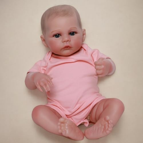 TERTYRES Lebensecht Reborn-Baby Puppen Mädchen 20 Zoll 50cm Weiches Vinyl-Silikon Wie Echt Babypuppe Neugeborene Handgemachte Realistische Reborn Puppen mit Spielzeugzubehör von TERTYRES