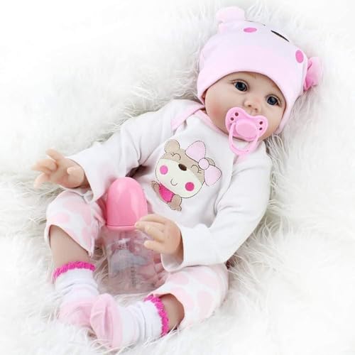 TERTYRES Lebensechte Babypuppen 22 Zoll 55cm Reborn Baby Mädchen Wirklich Veiches Silicnoe Vinyl Tuch Körper Handgefertigt Neugeborene Baby TERTYRES Lebensechte Babypuppen 22 Zoll 55cm Reborn Baby Mädchen Wirklich Veiches Silicnoe Vinyl Tuch Körper Handgefertigt Neugeborene Baby von TERTYRES