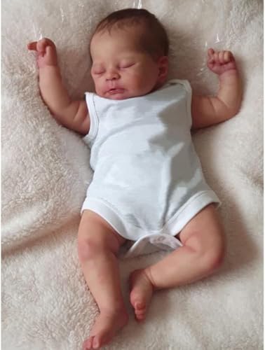 TERTYRES Lebensechte Reborn-Baby Puppen 20 Zoll 50cm Weiches Silikonvinyl mit Stoffkörper Reborn Puppen Junge Wie Echt Neugeborenes mit geschlossenen Augen TERTYRES Lebensechte Reborn-Baby Puppen 20 Zoll 50cm Weiches Silikonvinyl mit Stoffkörper Reborn Puppen Junge Wie Echt Neugeborenes mit geschlossenen Augen von TERTYRES