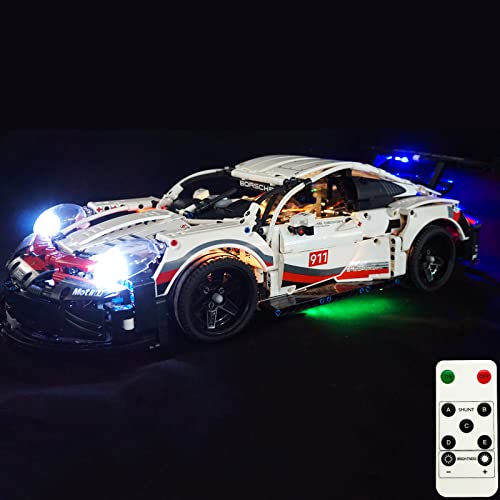 LED Beleuchtung Licht Set Für Lego 42096 Technic Porsche 911 RSR , mit Fernbedienung, Beleuchtungsset Kompatibel mit Lego 42096(Nicht Enthalten Modell) von TETK