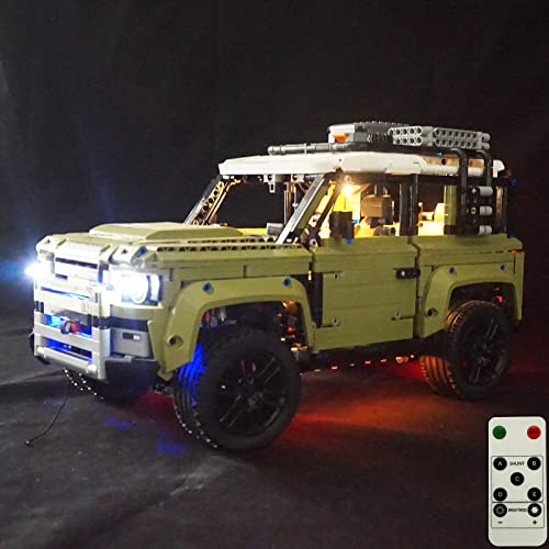 TETK Für Lego 42110 Land Rover Defender Beleuchtung LED Beleuchtungsset, Kompatibel mit Lego 42110 Bausteinen Modell(Nicht Enthalten Modell) von TETK