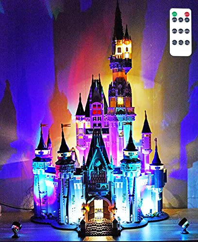 LED Beleuchtungsset für Lego Disney Schloss 71040 Modell, 7 in 1 USB Verlängerungskabel, Licht Set Kompatibel Mit Lego 71040 Bausteinen Modell(Nicht Enthalten Modell) von TETK