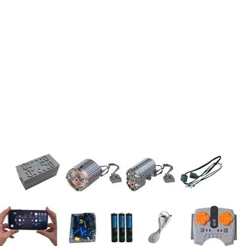 Motor und Fernbedienung Upgrade Zubehör für Lego 42056, Fernbedienung und APP-Steuerung, Power Functions Motor(Nicht Enthalten Modell) von TETK