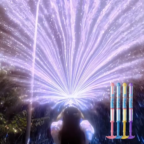 Feuerwerk Wasserpistole, 4 Stück Feuerwerks Wasserpistole Kinder, Romantische Feuerwerk Wasserspritze, Firework Water Gun, Wasserspielzeug Pool Spielzeug für Outdoor Pool Beach Garten (Neu A) von TETSMG
