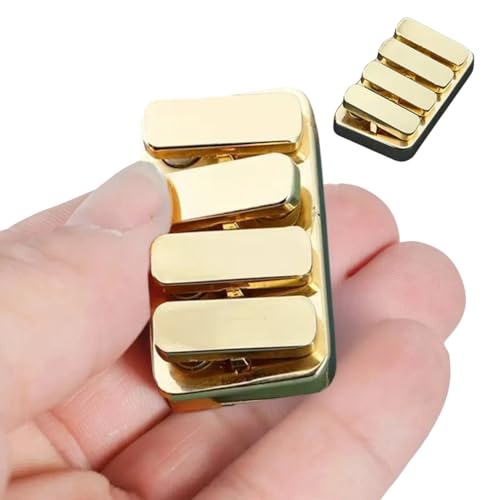 Fidget Toy Metal Clicker, Anti Stress Spielzeug, Fidget Toys für Erwachsene, EDC Angst Stressabbau Fingerspiele Dekompression Toy, Sensorisches Spielzeug, Erwachsene Clicker Fidget (Gold) von TETSMG