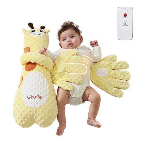TETSMG Schlummer Bär Baby Hug Kissen mit Rote-Bohnen Wärmekissen, Baby Spielzeug Elektrisches Patscher Kissen mit Automatikfunktion, Cartoon Animal Soother Puppe, Babykissen für Neugeborene (Giraffe) TETSMG Schlummer Bär Baby Hug Kissen mit Rote-Bohnen Wärmekissen, Baby Spielzeug Elektrisches Patscher Kissen mit Automatikfunktion, Cartoon Animal Soother Puppe, Babykissen für Neugeborene (Giraffe) von TETSMG