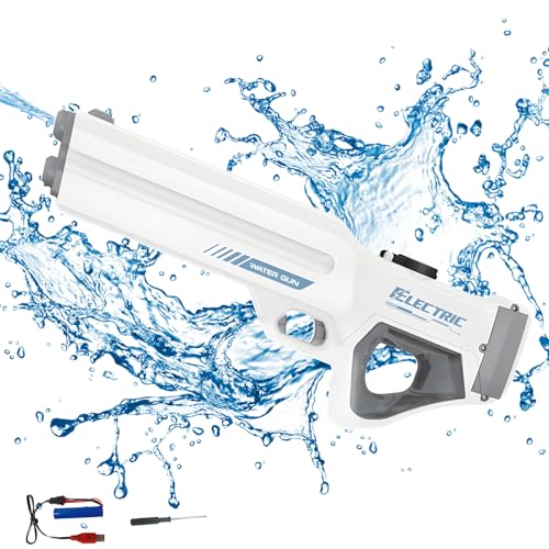 Wasserspritzpistole mit automatischer Wasseraufnahmefunktion für Erwachsene und Kinder (Weiß) von TETSMG