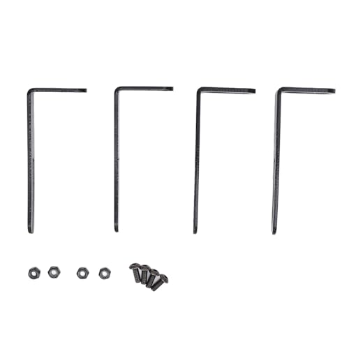 TEUOPIOE 4pcs einstellbare RC -Karosserie -Halterungen Eisen -L -Form vorne und hinten Anti -Kollisionsschalen für 1/10 RC Crawler -Modus ideal für RC -Hobbyisten und DIY -Upgrades von TEUOPIOE
