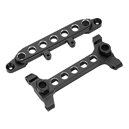 TEUOPIOE Aluminiumlegierung vorne hinten Gehäusehalterung Ständer eloxierte Behandlung korrosionsbeständige RC-Teile für Axial SCX6 1/6 Upgrade-Teile(Schwarz) von TEUOPIOE