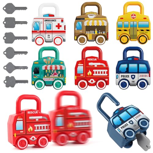 TEUVO Schloss mit Schlüssel Baby Montessori Spielzeug für Baby Kinder Age ab 2 3 4 5 Jahre, Lernspielzeug Sensorik Zahl Spielzeug Motorikspielzeug Schlüssel Spielzeug Reisen Geschenk für Junge Mädchen TEUVO Schloss mit Schlüssel Baby Montessori Spielzeug für Baby Kinder Age ab 2 3 4 5 Jahre, Lernspielzeug Sensorik Zahl Spielzeug Motorikspielzeug Schlüssel Spielzeug Reisen Geschenk für Junge Mädchen von TEUVO