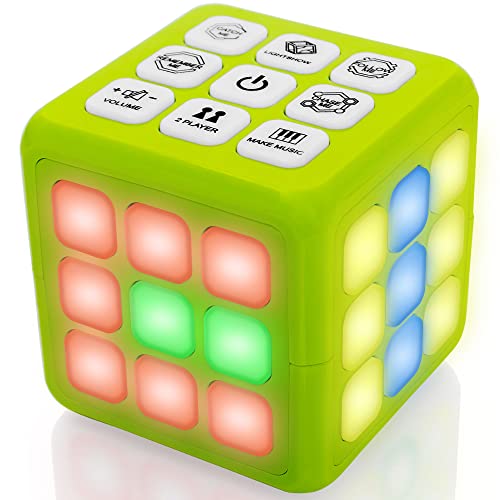 Tevo Cube-it Memory Game Flashing Cube Memory & Brain Game - 7 in 1 Handheld Games For Kids, Electronic Puzzle Games Cube - STEM Toys For Boys & Girls von TEVO