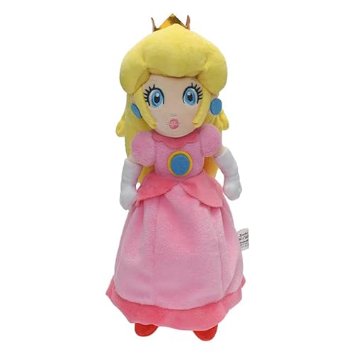 Prinzessin Peach Plüschtier 26cm, Prinzessin Daisy Rosalina Gefüllter Plüsch Weiche Super Mario Puppe Spielzeuggeschenke für Kinder (Prinzessin Pfirsich) von TEXXY