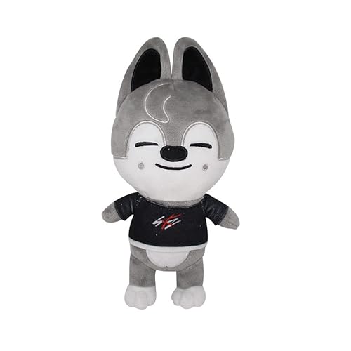 TEXXY Stray Kids Plüsch 21 cm Skzoo Plüschtier, Cartoon Anime Streunende Kinder Plüsch Skz weiche Stofftiere (Wolf Chan) von TEXXY