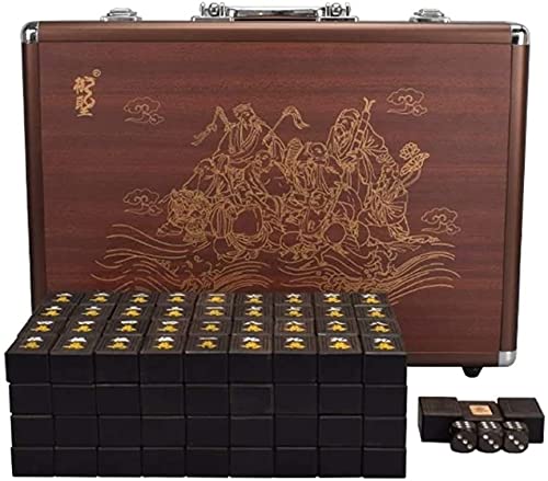 TEmkin Mahjong, chinesisches Mahjong, 144 chinesische traditionelle Mahjong-Spiele zum Handreiben, solides Mahjong für Partyunterhaltung von TEmkin