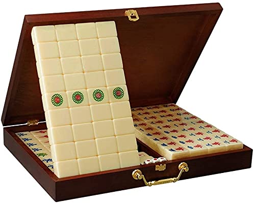 TEmkin Mahjong Mah Jong Mahjong-Fliesen Haushalt Hand Taub Mahjong-Fliesen Hand Spielen Acryl Mahjong-Fliesen Sammeln Spiele Mahjong-Fliesen fühlen Sich rund an Hochwertiger Mahjong (Elfenbein 42) von TEmkin