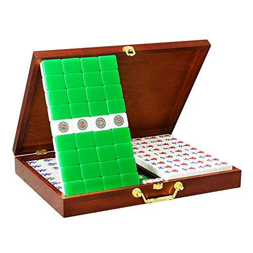 TEmkin Mahjong-Set, Mahjong-Fliesen, Mode-Mahjong-Fliesen, Haushalt, Handreiben, Mahjong-Fliesen, Familienspiel, Mahjong-Fliesen, Gelegenheitsspiel-Fliesen, 144 Karten, Stofftaschen von TEmkin