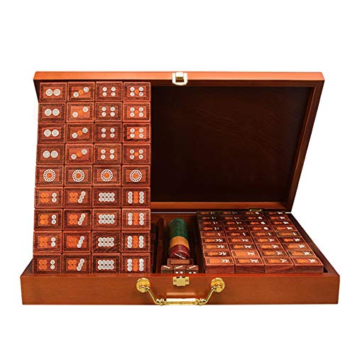 TEmkin Mahjong-Set, Mahjong-Fliesen, Mode-Mahjong-Fliesen, Haushalt, Handreiben, Mahjong-Fliesen, Familienspiel, Mahjong-Fliesen, Gelegenheitsspiel-Fliesen, 144 Karten, Stofftaschen von TEmkin