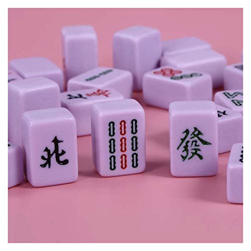 TEmkin Mahjong-Set Mini 144 Mahjong-Fliesen-Set, Reisebrettspiel, chinesische traditionelle Mahjong-Spiele, tragbare Größe und geringes Gewicht von TEmkin