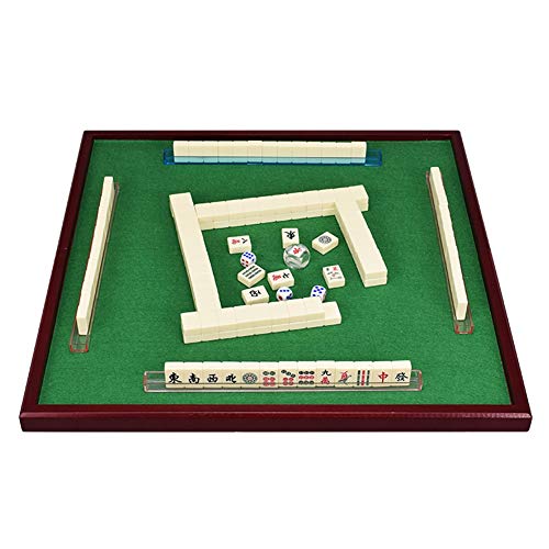 TEmkin Mahjong-Set Mini 144 Mahjong-Fliesen-Set, Reisebrettspiel, chinesische traditionelle Mahjong-Spiele, tragbare Größe und geringes Gewicht von TEmkin