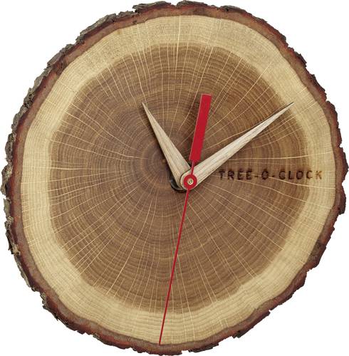 TFA Dostmann 60.3046.08 Quarz Wanduhr 172mm x 180mm x 40mm Eiche, Holz Echtholz von TFA Dostmann