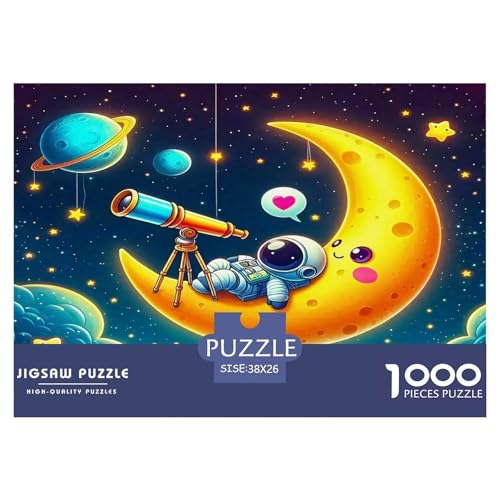 Astronaut1000Teile PuzzlesAstronaut Für Erwachsene Pädagogisches StressabbauSpielzeug Herausforderndes Für Dekorative Geschenke38x26cm/1000pcs von TFEDACVSS