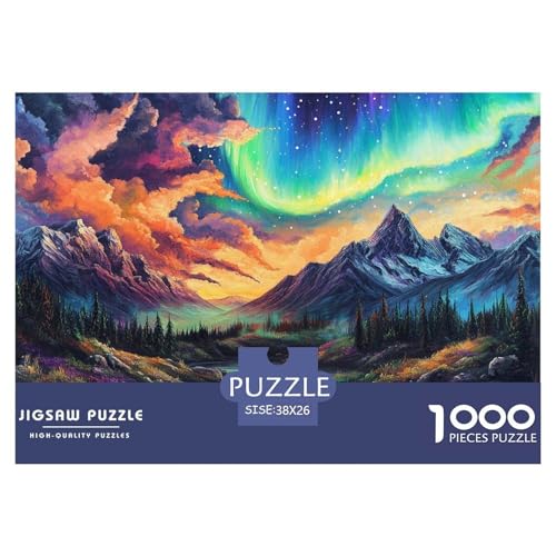 Aurora1000Teile PuzzlesAurora Für Erwachsene Und Kinder Ab 14 Jahren Pädagogisches StressabbauSpielzeug Denksport Für DekoRatteive Geschenke38x26cm/1000pcs von TFEDACVSS