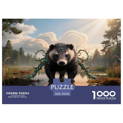 Bären1000Teile PuzzlesWildtiere Für Erwachsene Pädagogisches StressabbauSpielzeug SchwerStressabbau Moderne Porträts70x50cm/1000pcs von TFEDACVSS