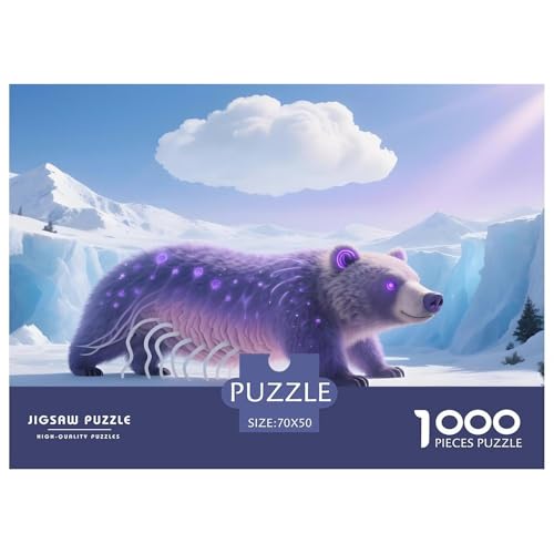 Bären1000Teile PuzzlesWildtiere Für Erwachsene Und Kinder Ab 14 Jahren Einzigartige Spielzeug SchwerStressabbau Moderne Porträts70x50cm/1000pcs von TFEDACVSS