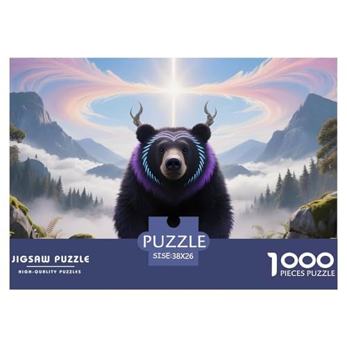 Bären1000Teile PuzzlesWildtiere Für Erwachsene Und Kinder Ab 14 Jahren Pädagogisches StressabbauSpielzeug SchwerStressabbau Für Dekorative Geschenke38x26cm/1000pcs von TFEDACVSS