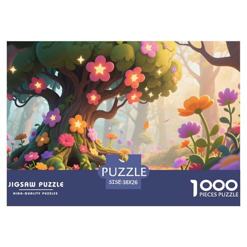 Blumenbaum1000Teile PuzzlesWald Für Erwachsene Und Kinder Ab 14 Jahren Einzigartige Spielzeug Herausforderndes Moderne Porträts38x26cm/1000pcs von TFEDACVSS