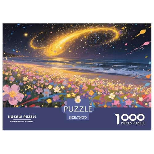 Blumenmeer1000Teile PuzzlesSternenbeleuchteter Himmel Für Erwachsene Pädagogisches StressabbauSpielzeug SchwerStressabbau Für Dekorative Geschenke70x50cm/1000pcs von TFEDACVSS