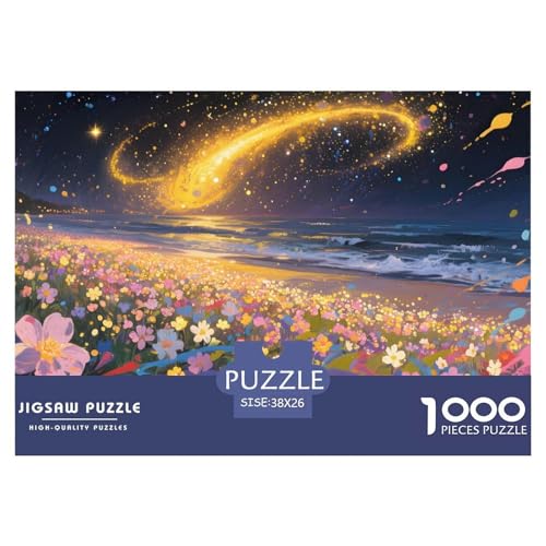 Blumenmeer1000Teile PuzzlesSternenbeleuchteter Himmel Für Erwachsene Und Kinder Ab 14 Jahren Familienspiele Herausfordernde Moderne Porträts38x26cm/1000pcs von TFEDACVSS