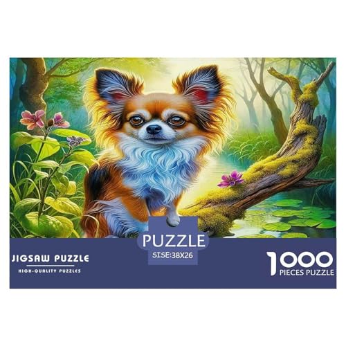 Chihuahua1000Stück Puzzle Tierhund Für Erwachsene Und Kinder Ab 14 Jahren Pädagogisches StressabbauSpielzeug Herausfordernde Moderne Porträts38x26cm/1000pcs von TFEDACVSS