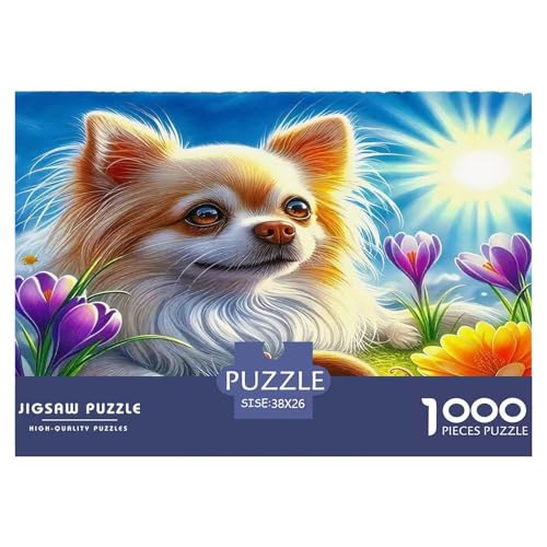 Chihuahua1000Teile PuzzlesTierhund Für Erwachsene Und Kinder Ab 14 Jahren Familienspiele Herausforderndes Für Dekorative Geschenke38x26cm/1000pcs von TFEDACVSS