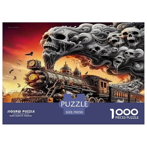 Dampfzug1000Stück PuzzlesDampfzug Für Erwachsene Kinder Pädagogisches StressabbauSpielzeug Denksport Für Dekorative Geschenke70x50cm/1000pcs von TFEDACVSS