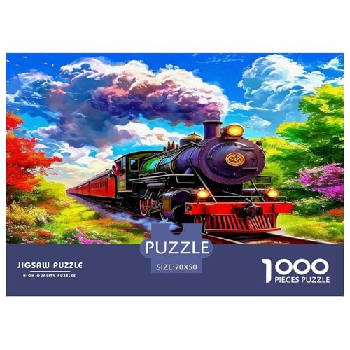 Dampfzug1000Teile Puzzle Dampfzug Für Erwachsene Und Kinder Ab 14 Jahren Pädagogisches StressabbauSpielzeug Herausfordernde Moderne Porträts70x50cm/1000pcs von TFEDACVSS