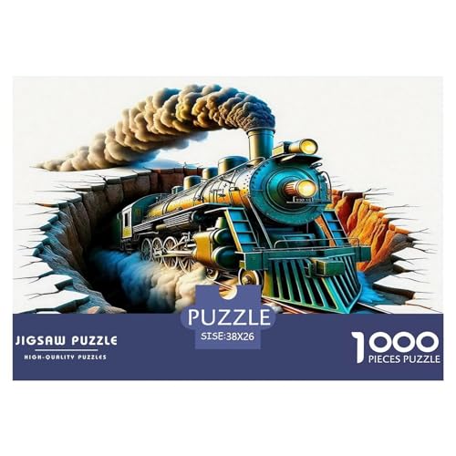Dampfzug1000Teile PuzzlesDampfzug Für Erwachsene Pädagogisches StressabbauSpielzeug Herausforderndes Für Dekorative Geschenke38x26cm/1000pcs von TFEDACVSS
