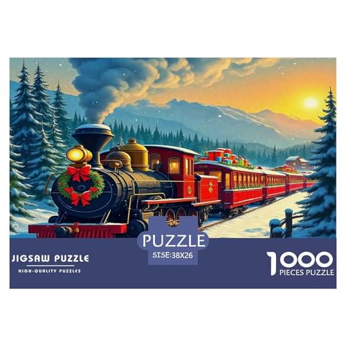 Dampfzug1000Teile PuzzlesDampfzug Für Erwachsene Und Kinder Ab 14 Jahren Einzigartige Spielzeug Herausfordernde Moderne Porträts38x26cm/1000pcs von TFEDACVSS