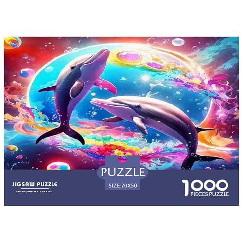 Delphin1000Stück Puzzle Tiere Delphins Für Erwachsene Kinder Pädagogisches StressabbauSpielzeug Herausforderndes Für Dekorative Geschenke70x50cm/1000pcs Delphin1000Stück Puzzle Tiere Delphins Für Erwachsene Kinder Pädagogisches StressabbauSpielzeug Herausforderndes Für Dekorative Geschenke70x50cm/1000pcs von TFEDACVSS